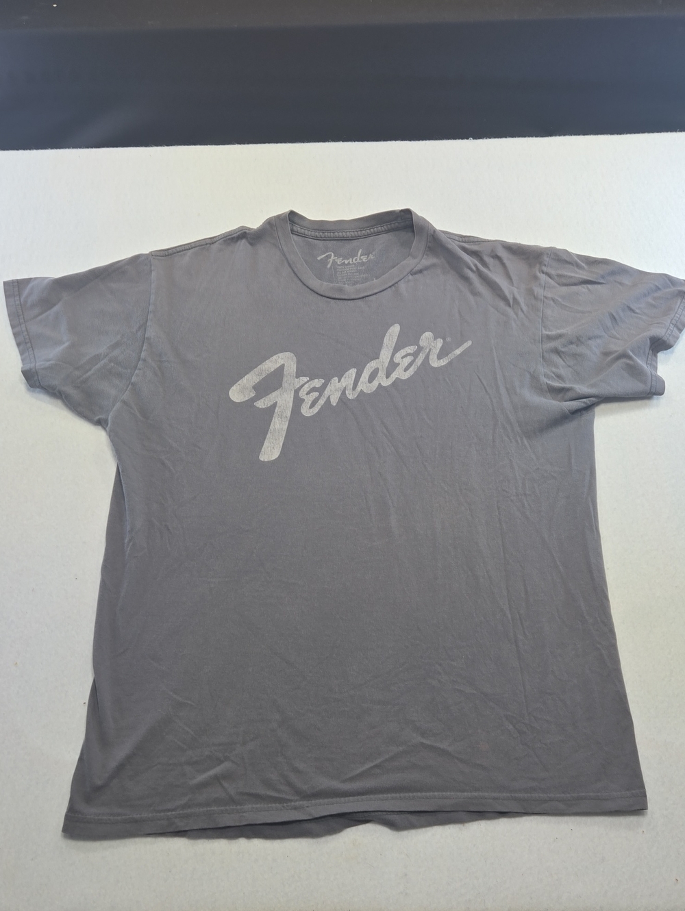 Fender Gray Crewneck Logo Tee